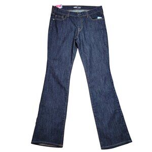 Vintage Old Navy The Flirt Boot-Cut Jeans Dark Blue Sz 8 Long NWT Mid Rise